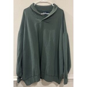 Polo Ralph Lauren Shawl Neck Sweatshirt Mens 5XB‎ Big Green Pullover